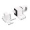 Door Bolt Latch, Aluminum Alloy Security Automatic Window Gate Spring Bounce Lock (White) 2