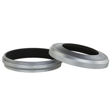 LH-X49W 2in1 Metal Ultra-Thin Lens Hood Shade with Adapter Ring for Fujifilm Fuji FinePix X100 X100S X100T X70 X100F DSLR Camera Silver Replace