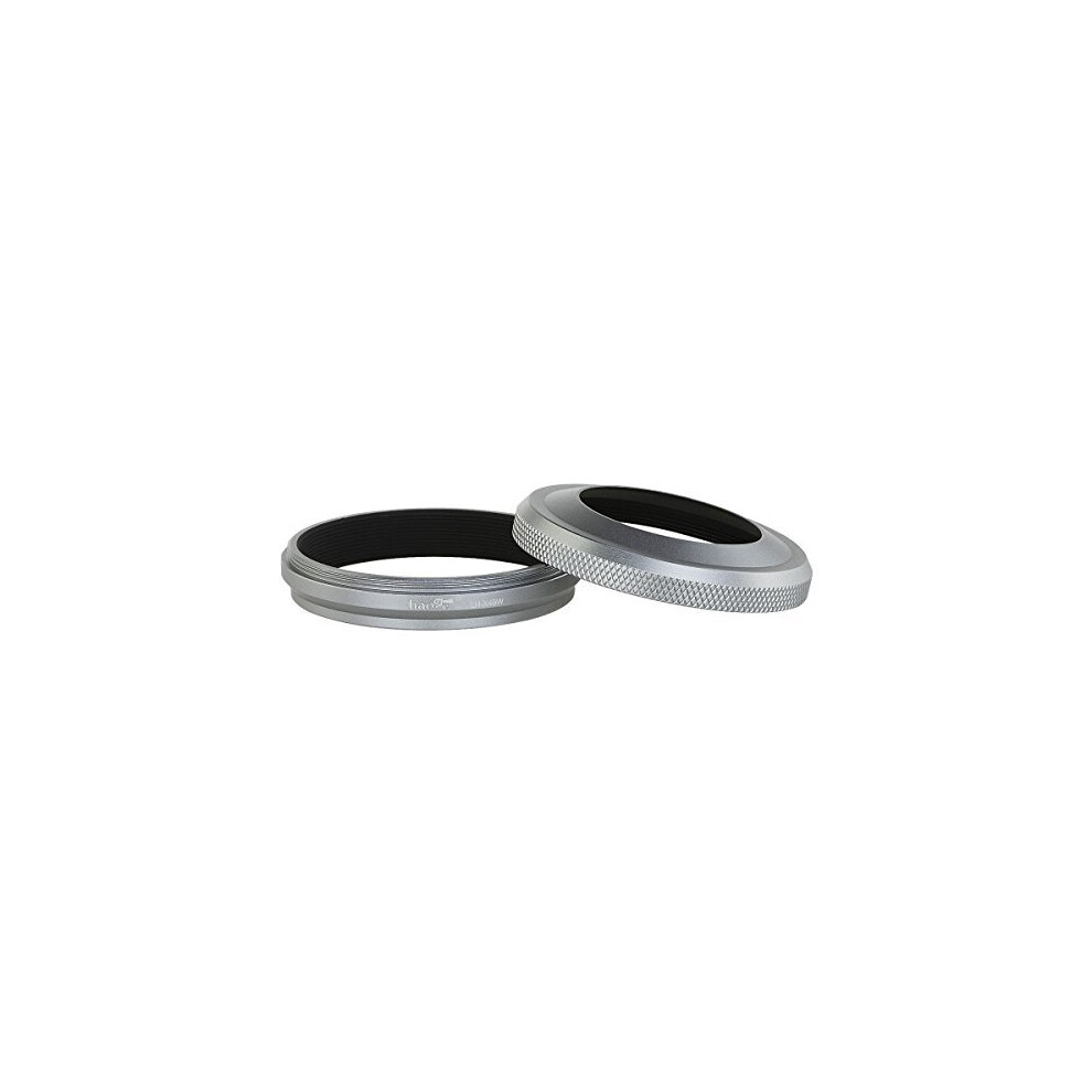 Lh-X49w 2In1 Metal Ultra-Thin Lens Hood Shade With Adapter Ring For Fujifilm Fuji Finepix X100 X100s X100t X70 X100f Dslr Camera Replace Silver 5011145440472