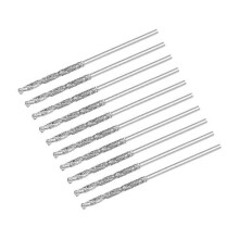 0.8mm Diamond Twist Drill Bits High-Speed Steel Drill Bit for Glass Sea Shells Tiles Drilling Hole 10Pcs