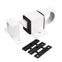 Door Bolt Latch, Aluminum Alloy Security Automatic Window Gate Spring Bounce Lock (White)
