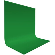 Green Screen, 5x6.5ft/1.5x2m Chromakey Green Screen Portable Collapsible Green Background Screen Polyester Green Backdrop for Live Streaming Zoom