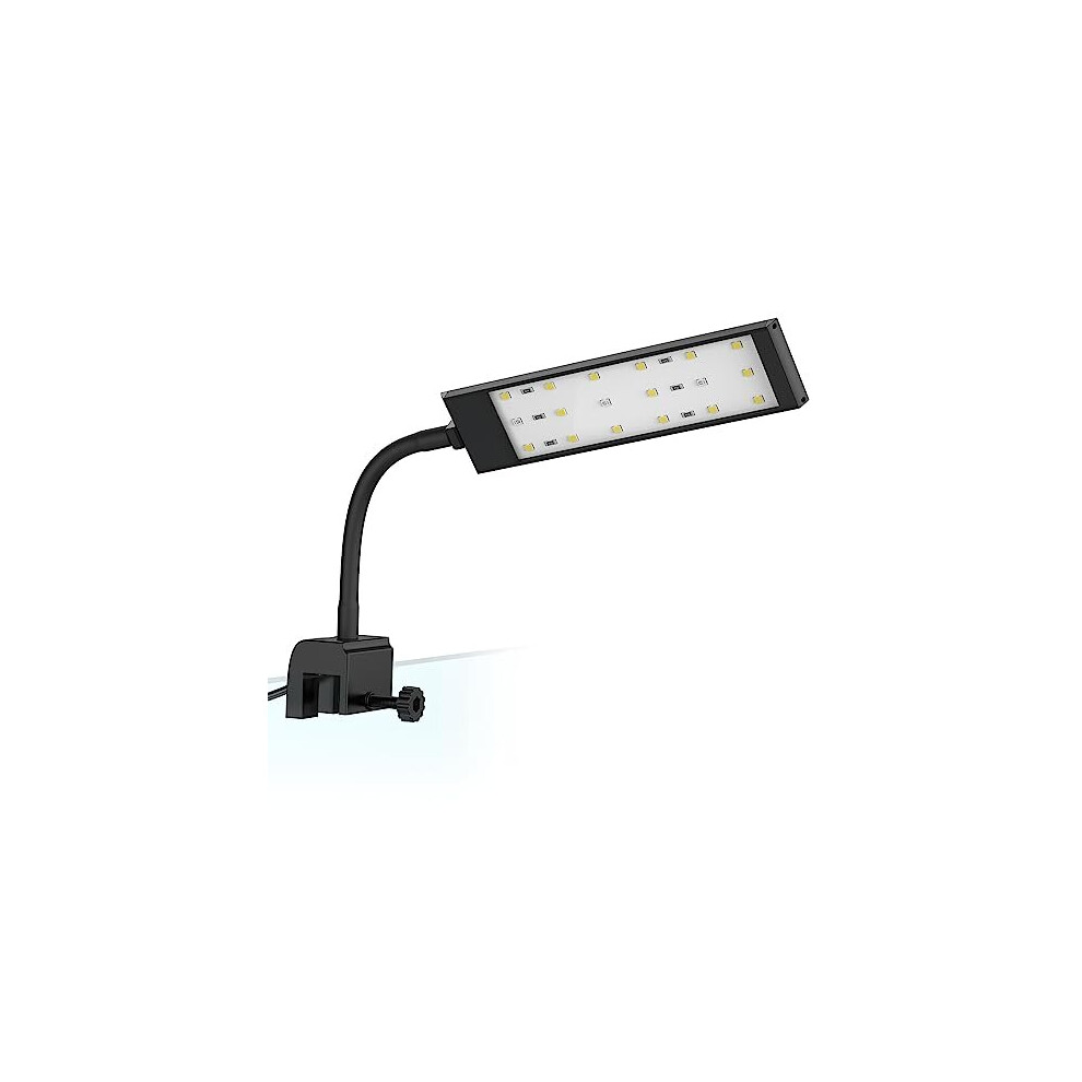 Fish Tank Clip on Light, Clamp Aquarium Light with White and Blue LEDs, 420LM, 7W