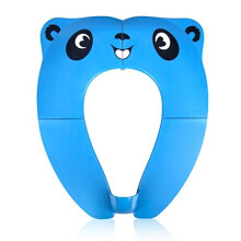 Foldable Toilet Seat Toddler, Portable Toilet Training Seat for Kids, Travel Toddler Toilet Seat in ABS Material with 8 Anti Slip Silicon Pads and 1