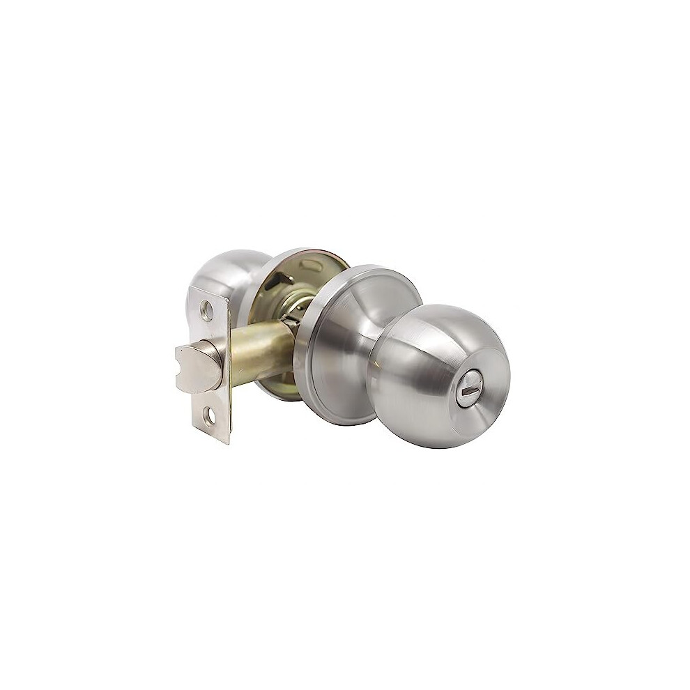 Entracne Passage Door Handle Lock Knobs Lockset - No Keys - Copper Lock Core - Latch Size 60/70Mm - Can Be Locked Inside 5011145442476