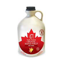 Canadian Organic Maple Syrup, Single Source, Grade A, Dark Robust, 500ml (1 Bottle)