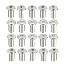 M6x15mm Hex Socket Head Insert Nut Screw Post Sleeve Nut for Furniture 20pcs