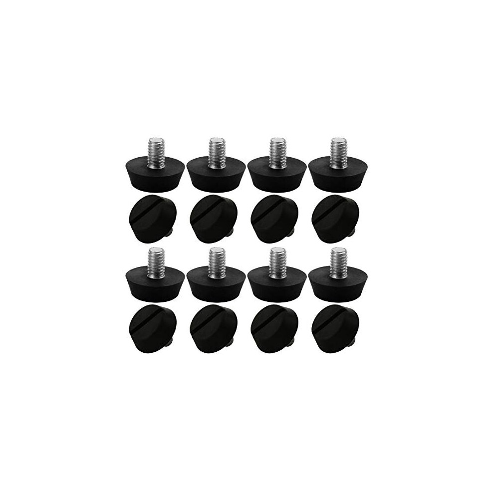 M6 X 10 X 20Mm Furniture Glide Leveling Feet Adjustable Leveler Floor Protector For Chair Sofa Leg 16 Pack 5011145435508