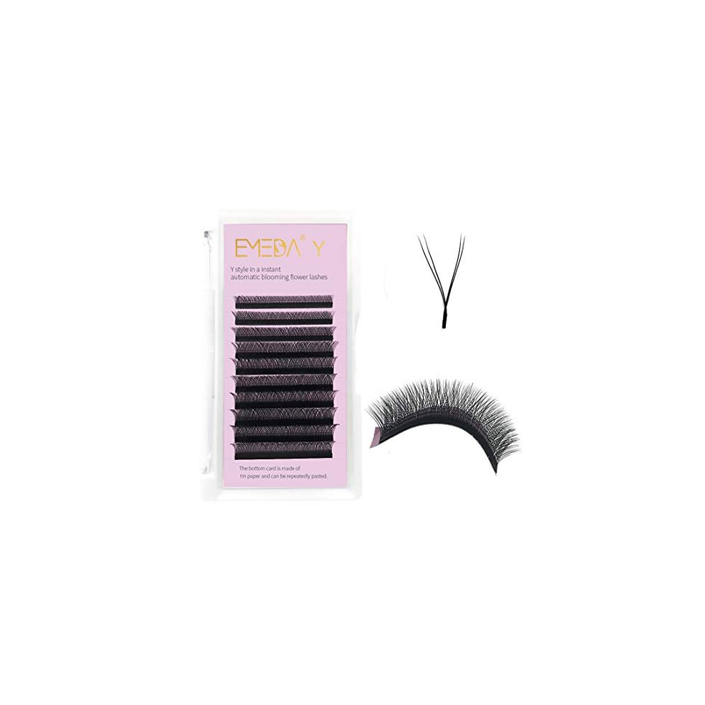 Emeda Y Lash Extensions D Curl .07Mm 8-14Mm Mix Tray Premade Volume 2D Fans Eyelash Extension .07 Mix Yy Type Wispies Soft Eye Lashes 12Mm 13Mm 14Mm