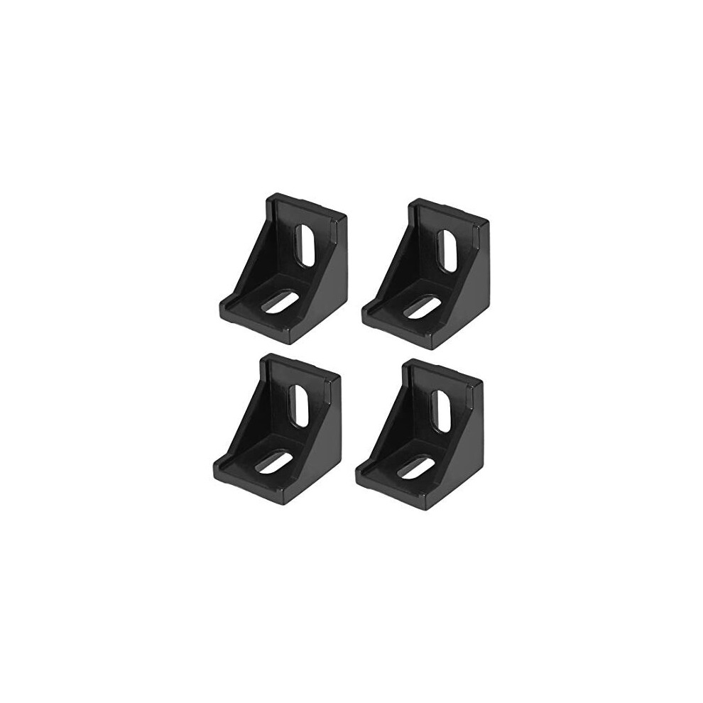 Inside Corner Bracket Gusset, 40Mm X 40Mm For 4040 Series Aluminum Extrusion Profile, 4 Pcs (Black) 5011145443725
