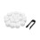 20pcs 17mm Car White Plastic Wheel Lug Nut Bolt Cover Caps with Tool 1