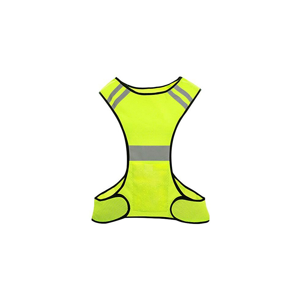 Hi Vis Vest, High Visibility Reflective Vest Hi Viz Safety Jackets For Running Walking Cycling Jogging. (Yellow) 5011145435041