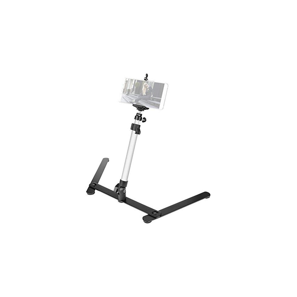 Photo Copy Stand Pico Projector Stand with Phone Clamp Overhead Phone Mount Phone Stand Mini Tripod Adjustable Tabletop Monopod Stand Compatible with