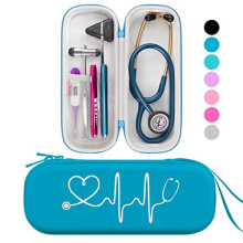 Hard Stethoscope Case for 3M Littmann Classic III, MDF Acoustica Lightweight, Lightweight II S.E. Stethoscope,Extra Room for Medical Bandage Scissors