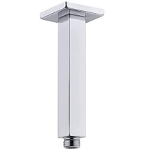 8 Inch Square Thicken Stainless Steel Shower Extension Arm, Straight Ceiling Mounted Shower Heads Arm with Flange for Ceiling Rainfall Shower Heads