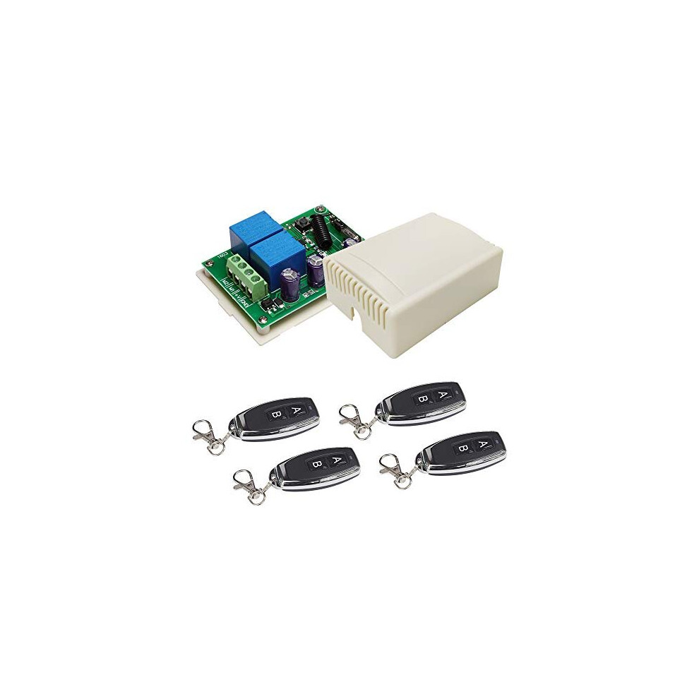 433Mhz Garage Door Universal Remote Switch Rf 12V 2 Channel Transmitter Receiver Momentary Controller Shutter Remote For Dc Motor, Entrance Control 5011145447655