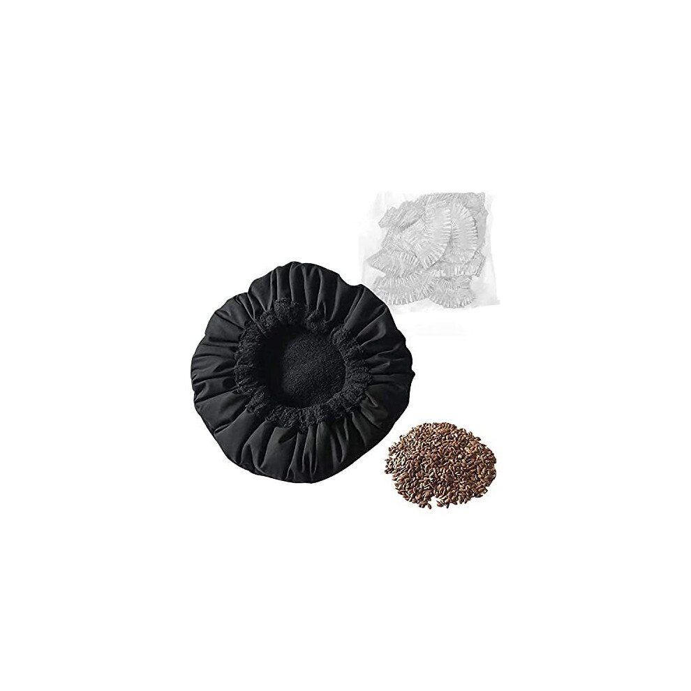 Mqupin Deep Conditioning Heat Cap, Microwavable Heat Cap 100% Natural Flaxseed Thermal Cap For Steaming Hair Styling And Steam Cap Steaming Haircare
