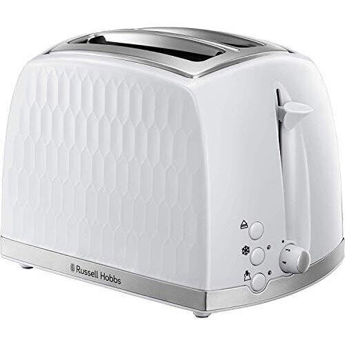 Russell Hobbs Honeycomb Kettle and 2 Slice Toaster, White 2