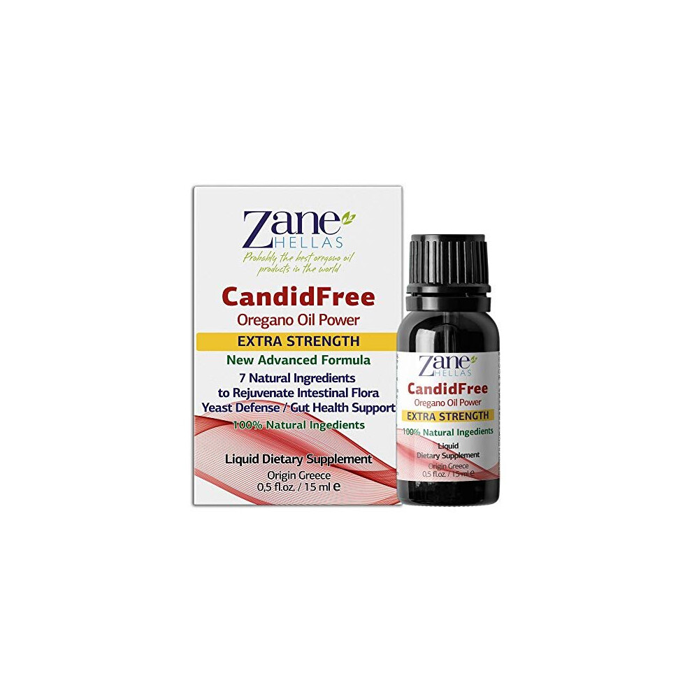 Zane Hellas Candidfree Liquid 100% Herbal Formula for Candida Support. Gut Health Support. Colon Health Support. Intestinal Flora Support. 0.5fl.oz -