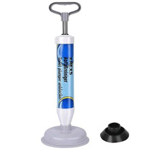 Drain Buster Toilet Air Plunger - Powerful Drain Plunger with 2 Type Suction Cups, Toilet Unblocker Vacuum Plunger, Sink Unblocker Suitable for Toilet