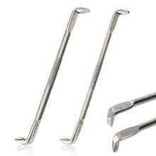 2PCS Offset Screwdriver Set S2 Steel Z-Type Double Head Offset Magnetic Screwdriver Right Angle Screwdriver with Phillips Slotted 15mm Flat Elbow