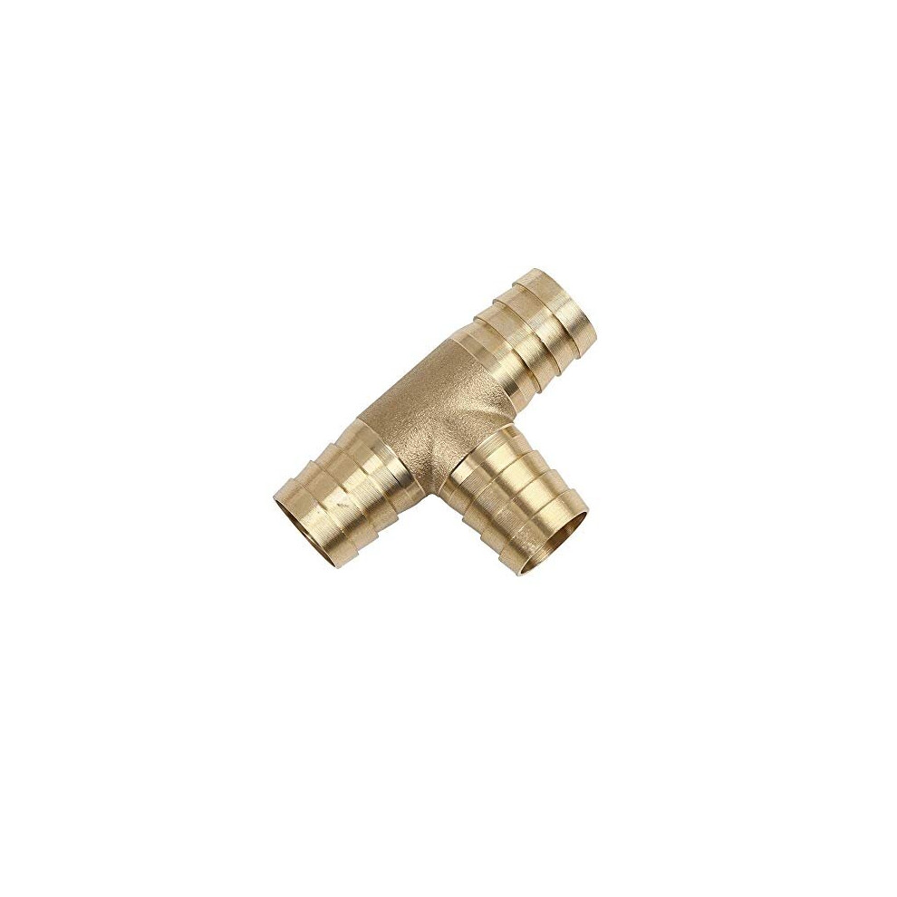 19Mm Hose Barb Brass Joiner Tee 3 Way Adaptor For Air Water Oil Pipe 5011145441141