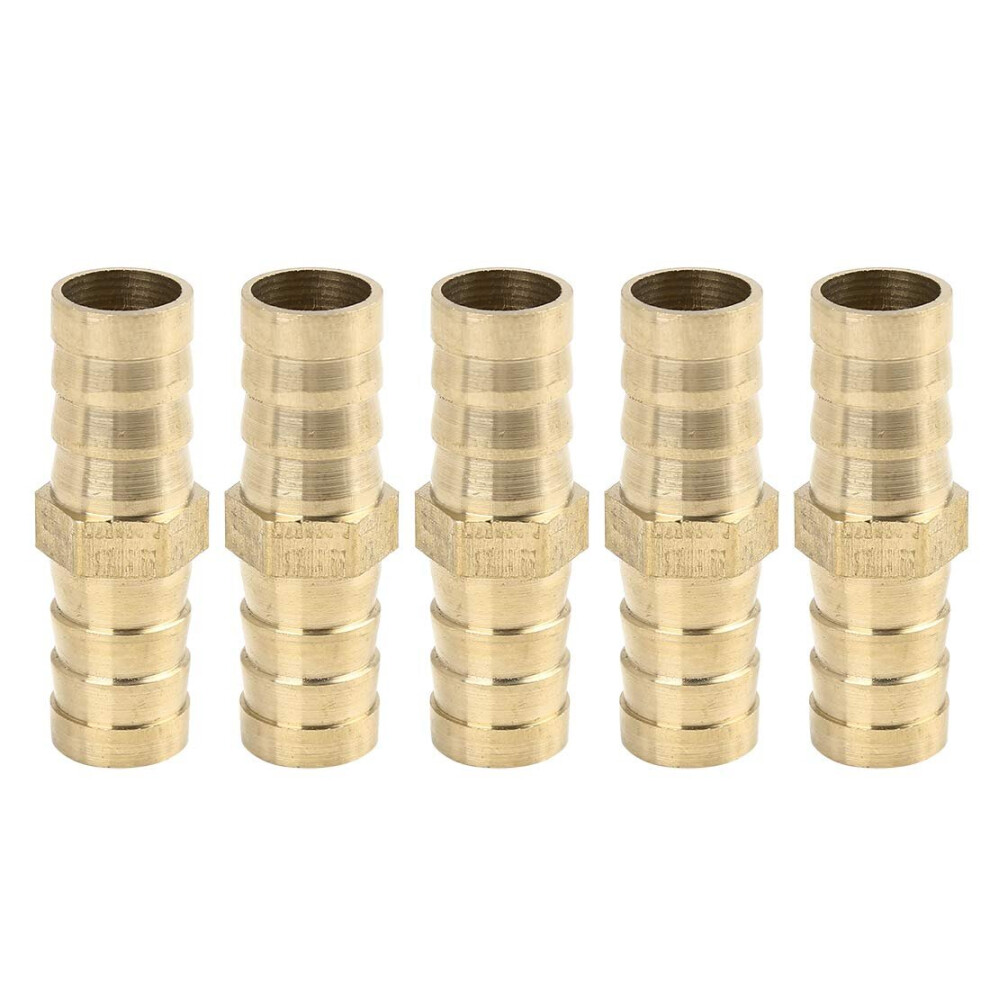 14Mm Brass Barb Hose Fitting Straight Union Connector For Air Water Gas Oil 5Pcs 5011145441172
