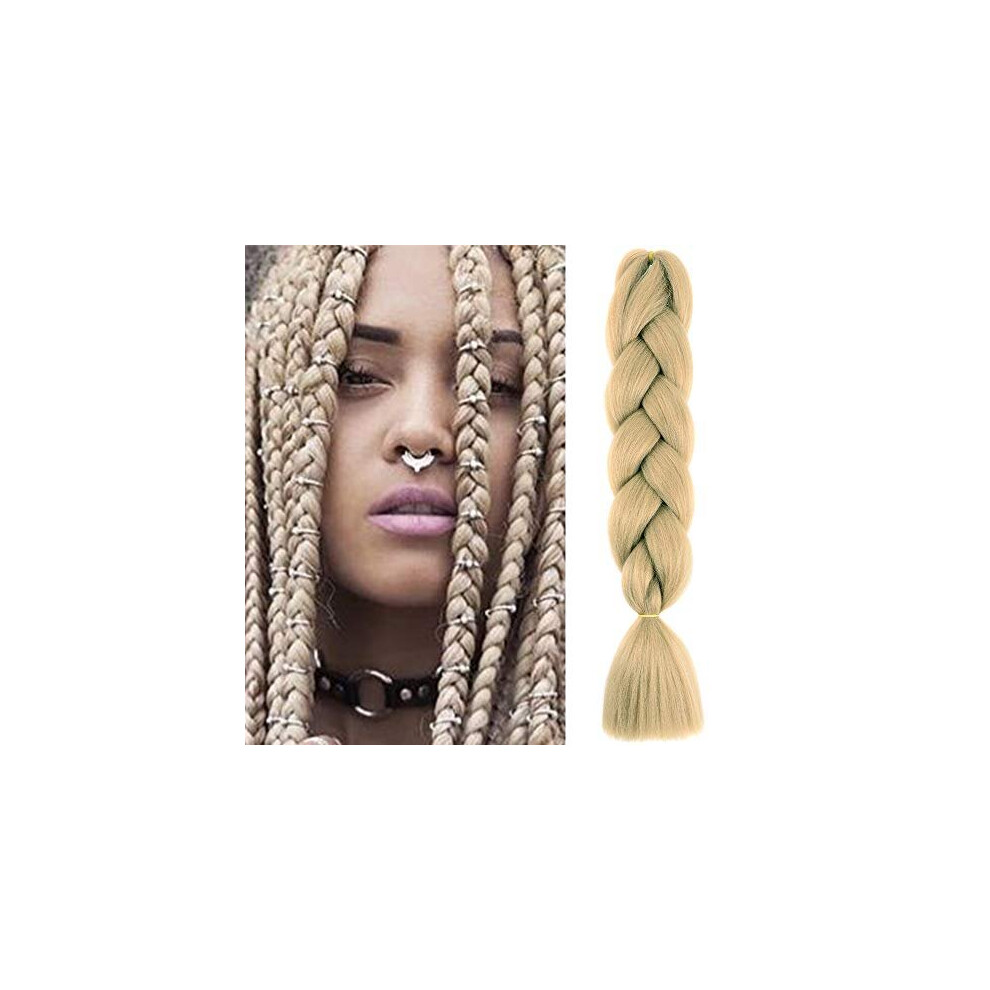 Cybelleza Unisex Not,Specified Jumbo Braiding Hair Extension Dark Blonde Braids Synthetic Kanekalon 1 Bundle Crochet Hair Twist Afro Box Braid