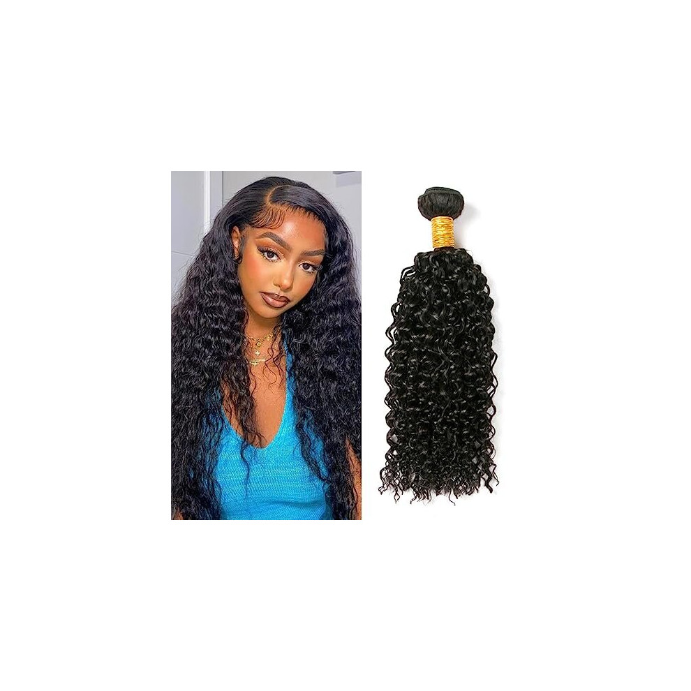 Clarolair Unisex Not,Specified 9A Unprocessed Brazilian Human Virgin Hair Bundles Afro Kinkys Curly Virgin Hair Unprocessed Remy Human Hair Extensions One Bundle Natural Color (100+