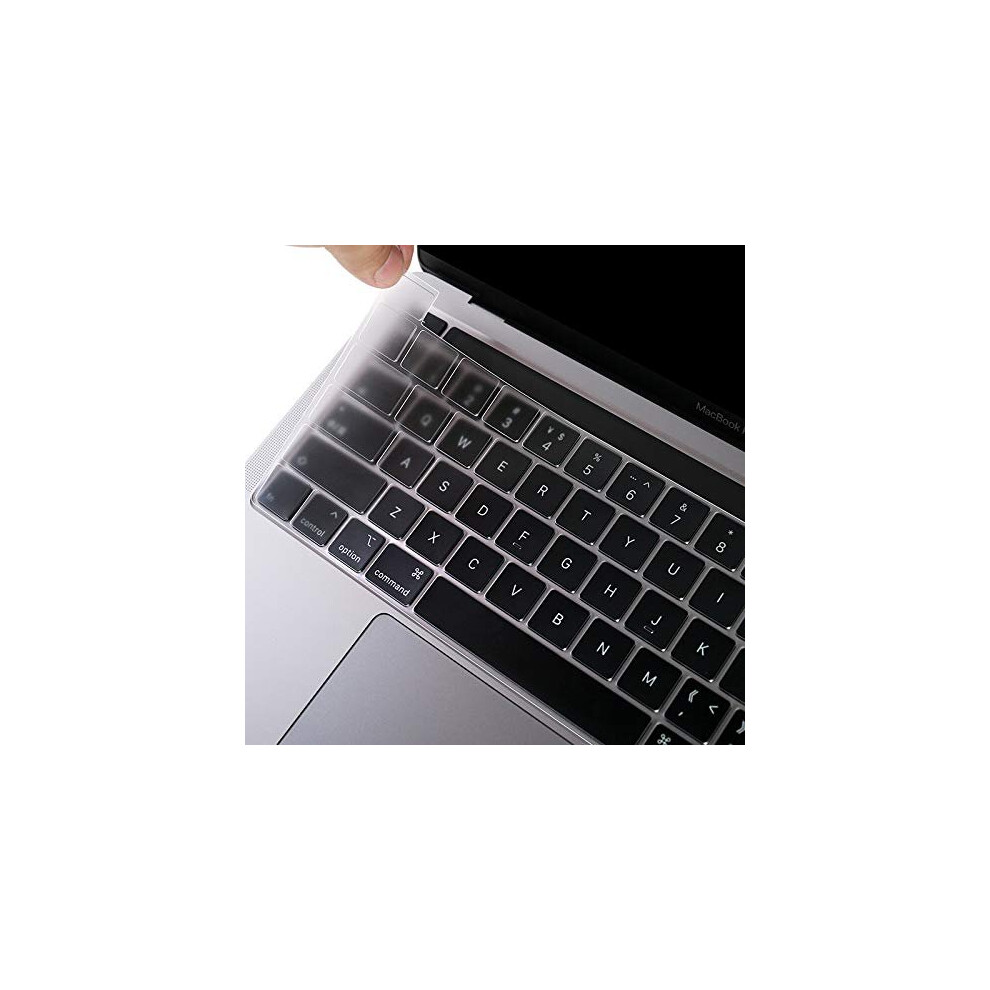 Keyboard Cover Compatible For 2023-2020 New M2/M1 Macbook Pro 13 Inch A2338 A2289 A2251 With Touch Bar & Touch Id, Ultra Thin, Eu Layout, Tpu Clear 5011145454837