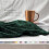 Fuzzy Fleece Throw Blanket, 127x178 CM Sofa Throws, Soft Flannel Throws for Sofa, Forest Green Blanket 5