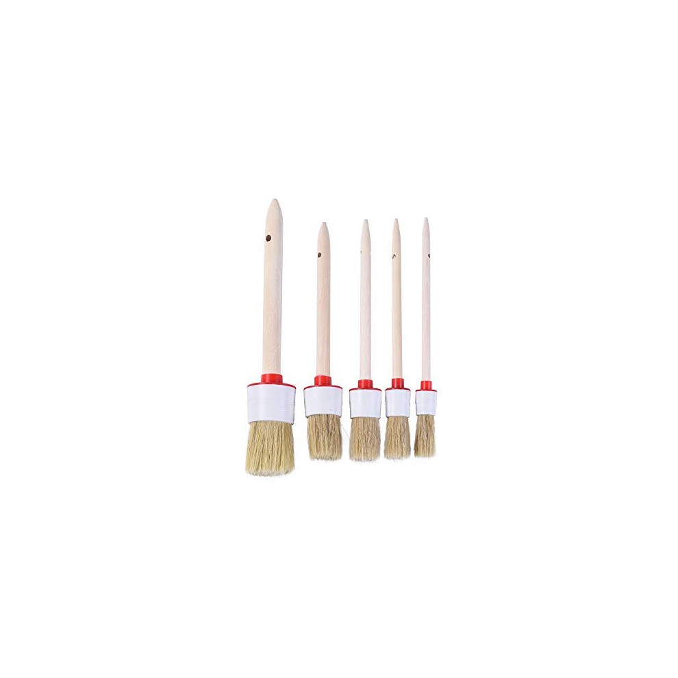 Auto Car Detailing Brush Boar Hair Car Cleaning Brushï¼Set Of 5Ï¼ For Cleaning Wheels, Dashboard, Interior, Exterior, Leather, Air Vents, Emblems 5011145446504