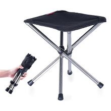 Folding Tripod Stool for Camping, Foldable 3-Legged Chair Portable Lightweight Compact for Outdoor Backpack Fishing Beach Garden BBQ Picnic Travel