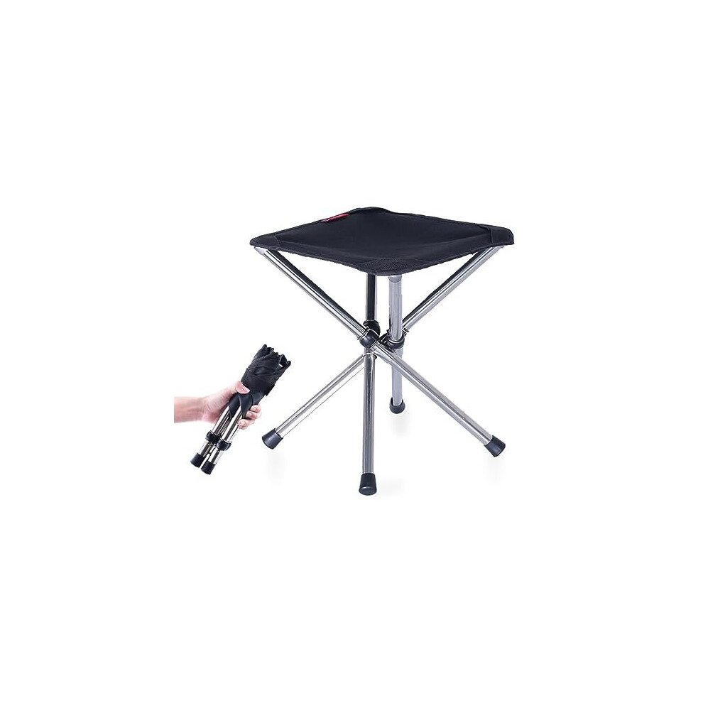 Folding Tripod Stool for Camping, Foldable 3-Legged Chair Portable Lightweight Compact for Outdoor Backpack Fishing Beach Garden BBQ Picnic Travel
