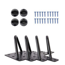 8 Inch Heavy Duty Hairpin Furniture Legs, Metal Home DIY Projects for TV Stand, Sofa, Cabinet, etc with Rubber Floor Protectors Black 4PCS