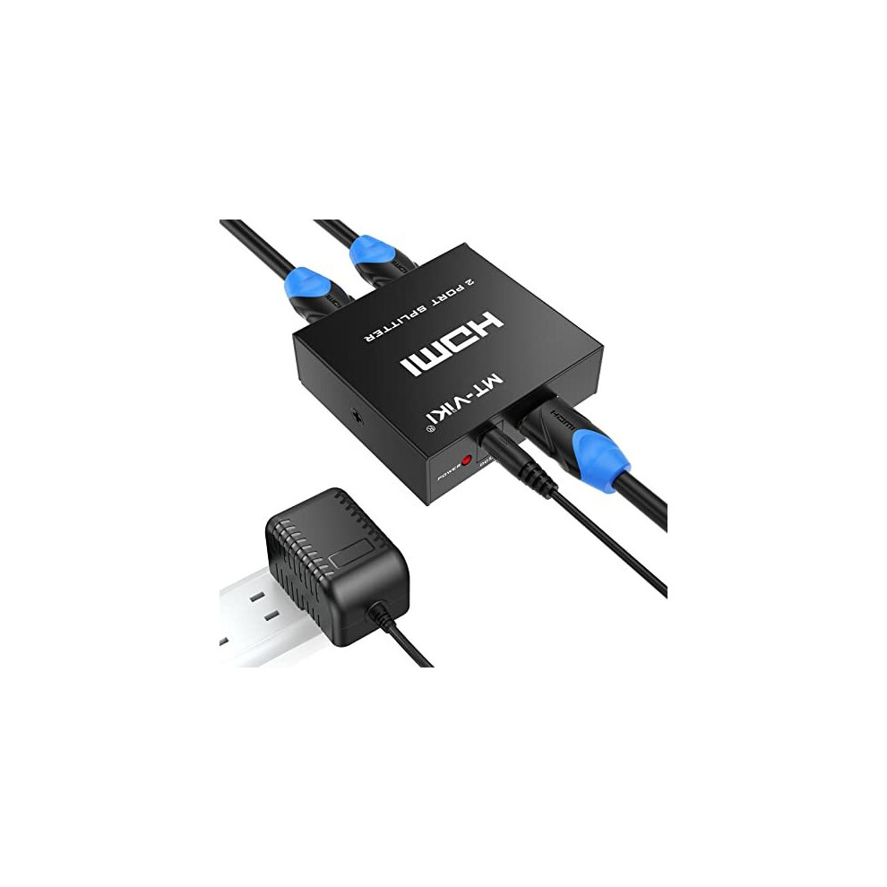 4K HDMI Splitter 1 in 2 out, 1 to 2 HDMI Splitter MT-VIKI 2 Way Distributor HDMI Splitter 1x2 For 2 Monitors Screens HDTV CCTV 3D Supports EDID HDCP +