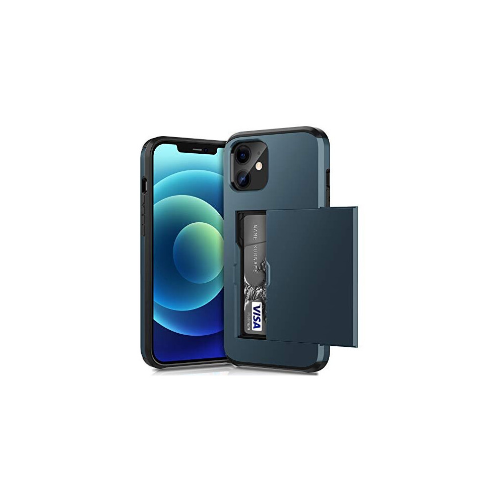 Compatible With Iphone 12 Mini Case Shockproof Wallet Case For Iphone 12 Mini Case With Card Holder Dual Layer Armor Phone Case Rubber Bumper Cover 5011145459764