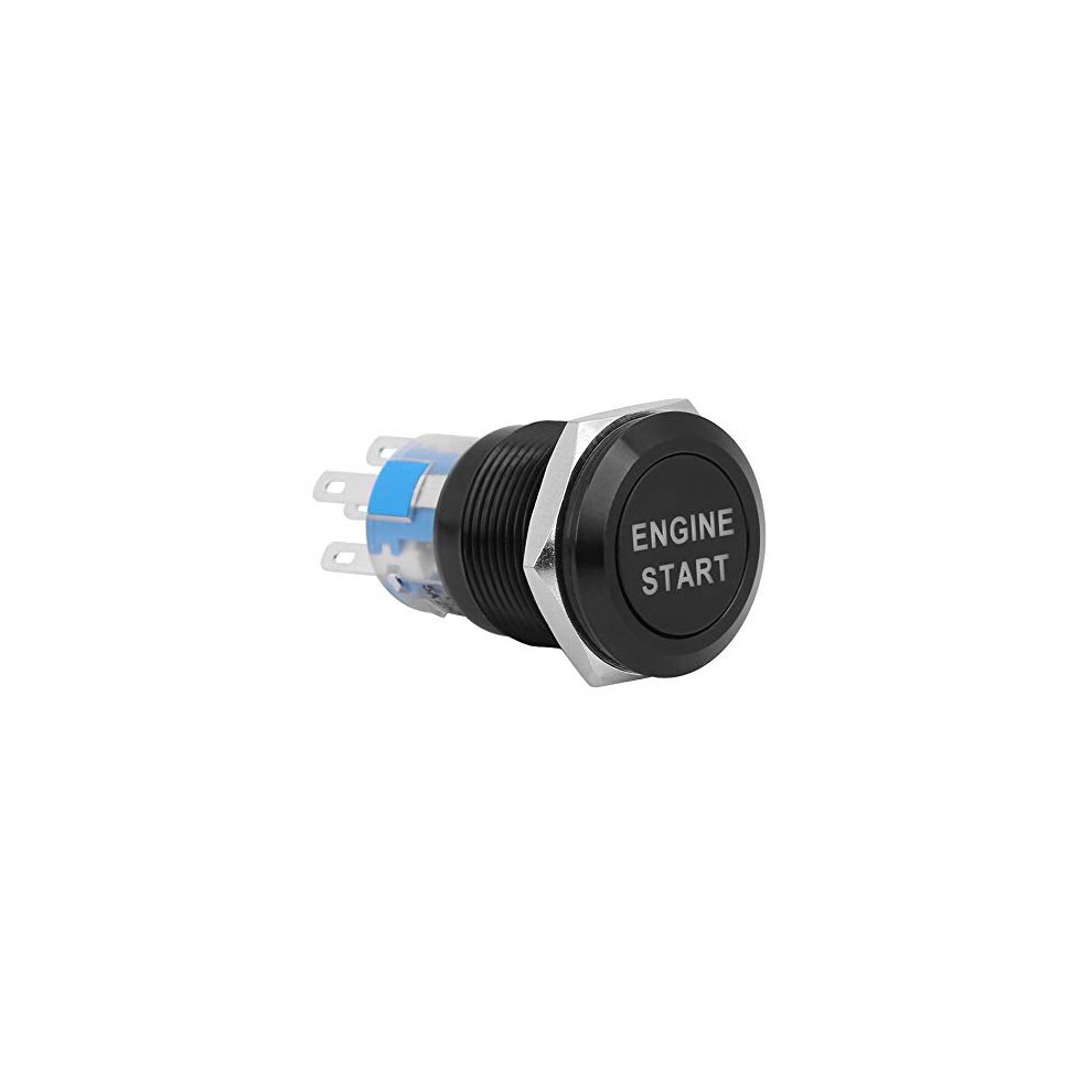 Dc 12V 50A Car Start Engine Button Stater, Waterproof Car Engine Start Push Button Switch Ignition Starter(Black) Black 5011145461712