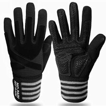 Weight Lifting Gloves Men Women Gym Full Finger with Wrist Support for Bodybuilding, Gel Padded Work Out Gloves Exercise Full Palm Protection