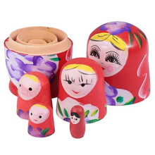 Wooden Russian Nesting Dolls Matryoshka Dolls Stacking Doll Toys for Halloween Christmas New Year Gifts