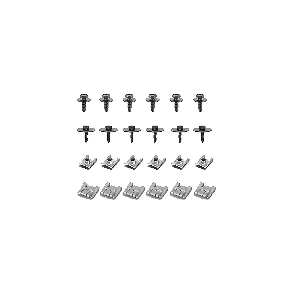 24Pcs Engine Undertray Clips Screws Under Cover Splashguard Rivets 5011145457340
