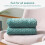 Large Flannel Fleece Throw Blanket, 127x178 CM Sofa Throws, Soft Jacquard Weave Leaves Pattern Throws for Sofa, Celadon Blanket 4