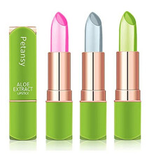 3 Packs Aloe Vera Lipstick, Lips Moisturizer Long Lasting Nutritious Lip Balm Magic Temperature Color Change Lip Gloss-Set(A)