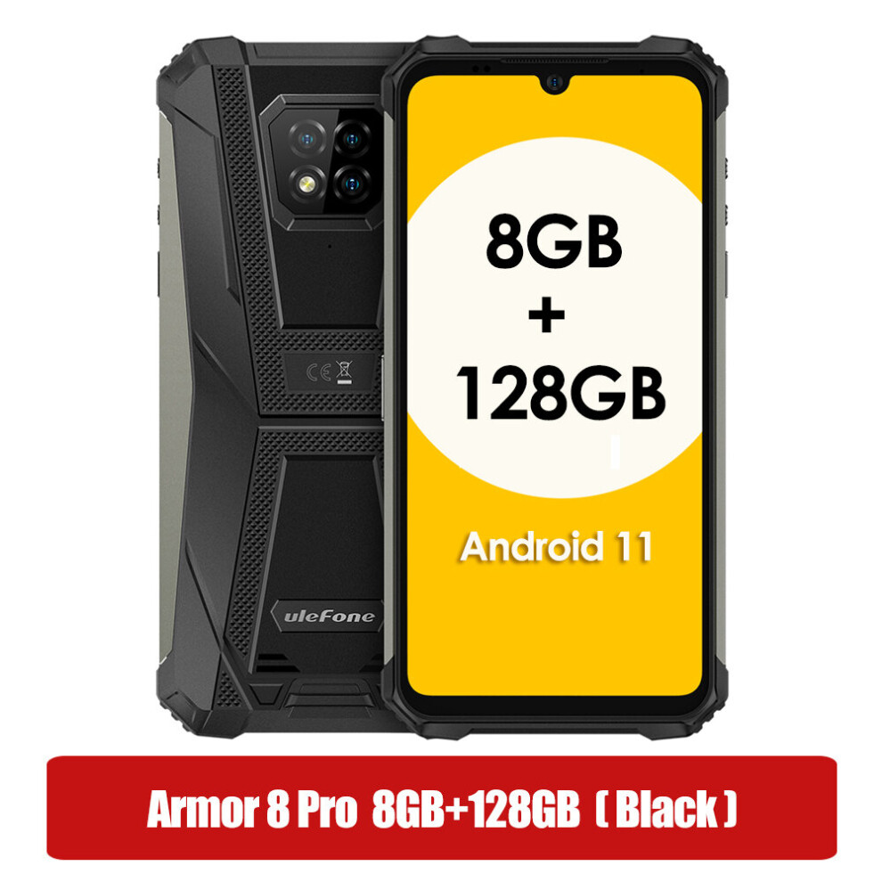 (Black) Ulefone Armor 8 Pro Waterproof Rugged Mobile phone