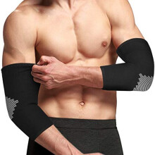 Elbow Support Sleeve for Men Women(Single Sleeve), Antislip Elbow Brace Compression Arm Supports for Tennis Elbow, Golfers Elbow, Arthritis,