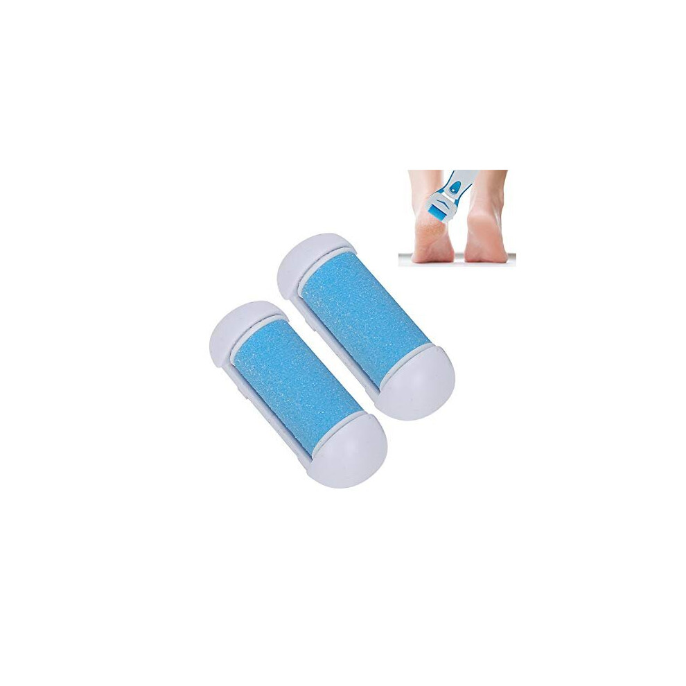 Dioche 2Pcs Pedi Replacement Rollers Heads Refills, Foot File Roller Head Replacement For For Hard Skin Remover Electronic Perfect Foot File, Electric