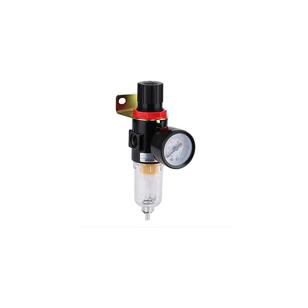 Air Filter Pressure Regulator, Afr2000 1/4" Bsp Air Filter Regulator Compressor Moisture Trap Oil Water Lubricator 5011145469145