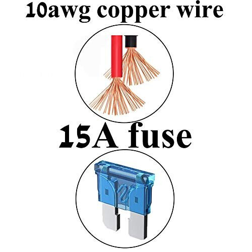 SAE Batterie Anschlusskabel 10AWG, 1 M – Mit O-Ring Terminal, Für Motorrad, Auto, 12V/24V