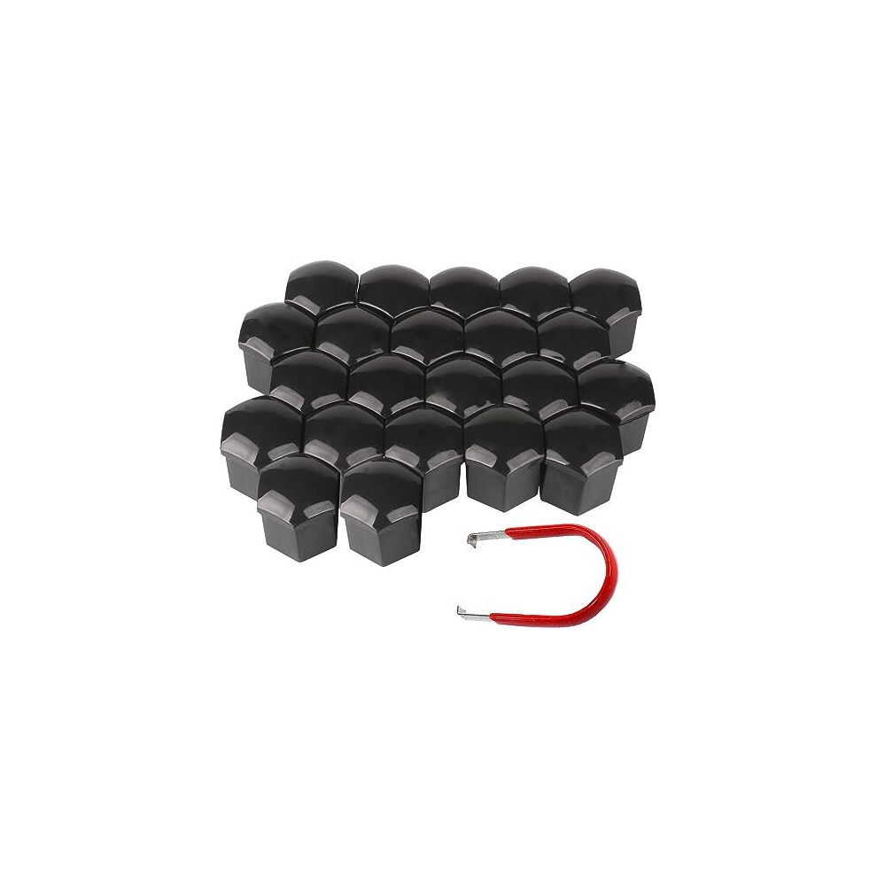 22Pcs 19Mm Wheel Nut Cap,Wheel Bolt Nut Caps Covers,Hexagonal Tire Nut Covers With Removal Tool Set For Cars(Black) Black 5011145468810