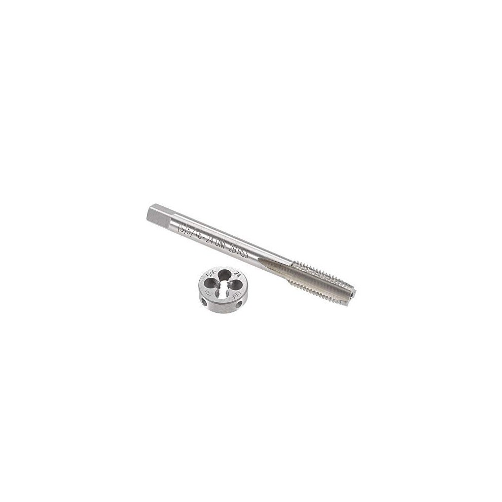 5/16"-24 Unf Tap And Die Set, Hss Machine Thread Tap With Round Threading Die, Right Hand 5011145473371